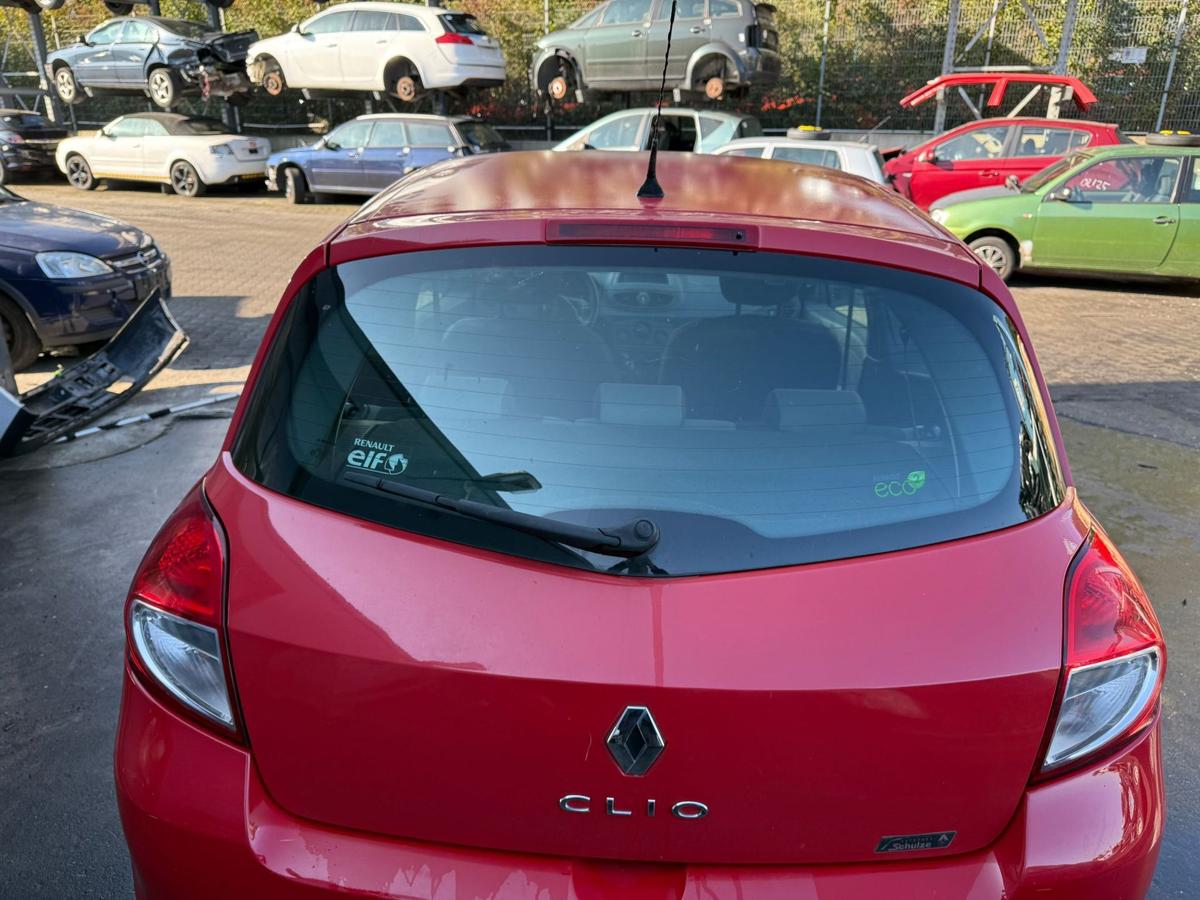 Renault Clio 3 original Heckklappe mit Scheibe OV727 Spanischrot Rohbau BJ09